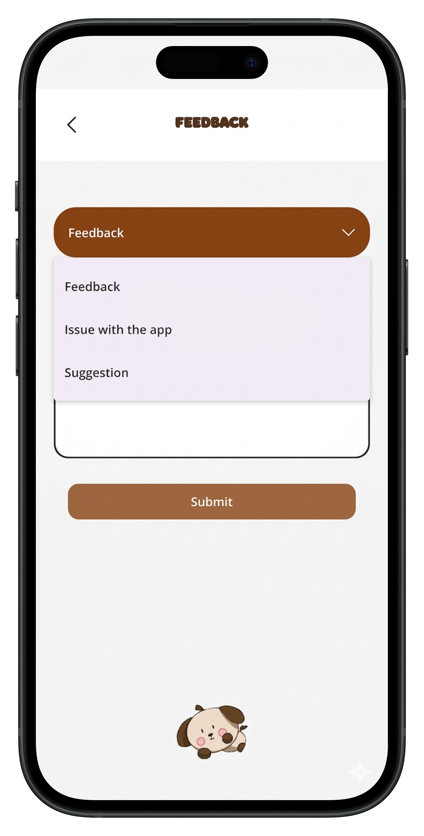Feedback screen