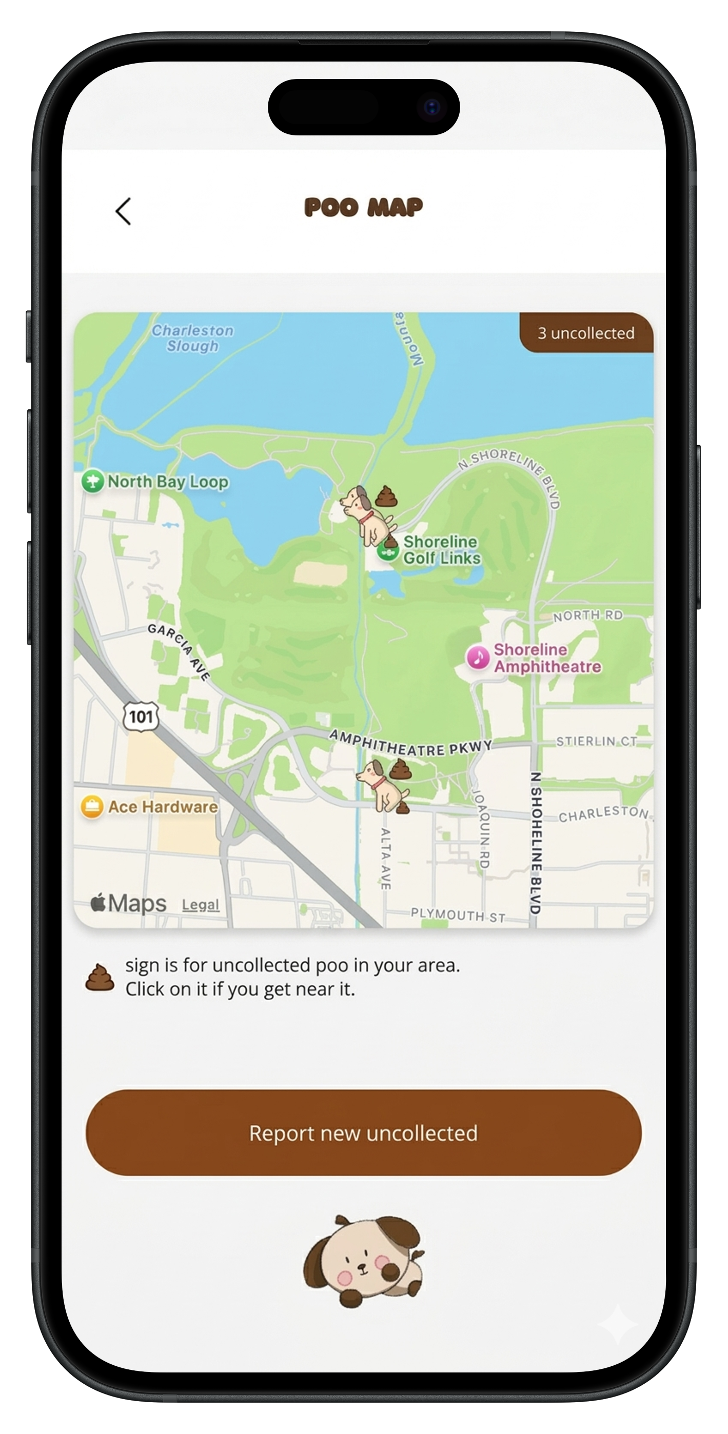 Poo Map screen